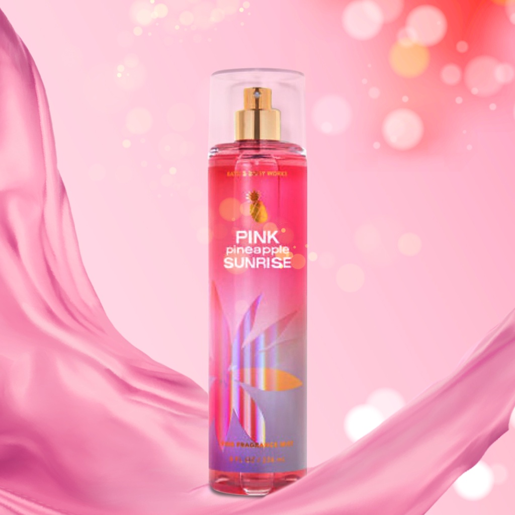 Xịt Thơm Body Mist Bath And Body Works Pineapple Sunrise Hương Dứa Ngọt Ngào Khử Mùi Cơ Thể Chai 236ml