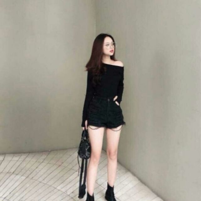 Áo lạch vai thun thái