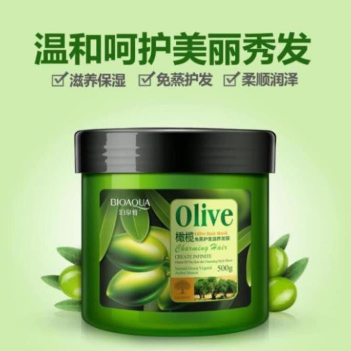Kem ủ tóc Olive Bioaqua 500ml