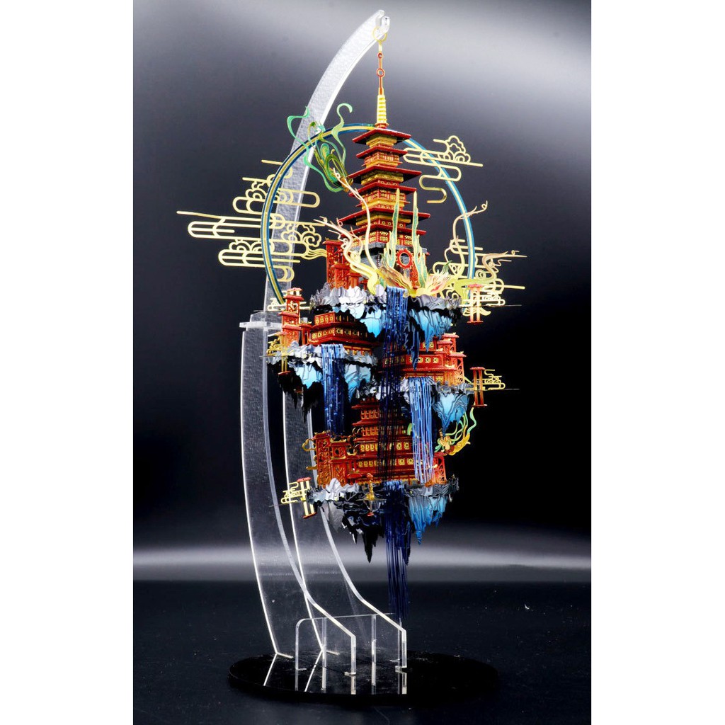 Mô hình lắp ghép kim loại 3d Bồng lai đảo