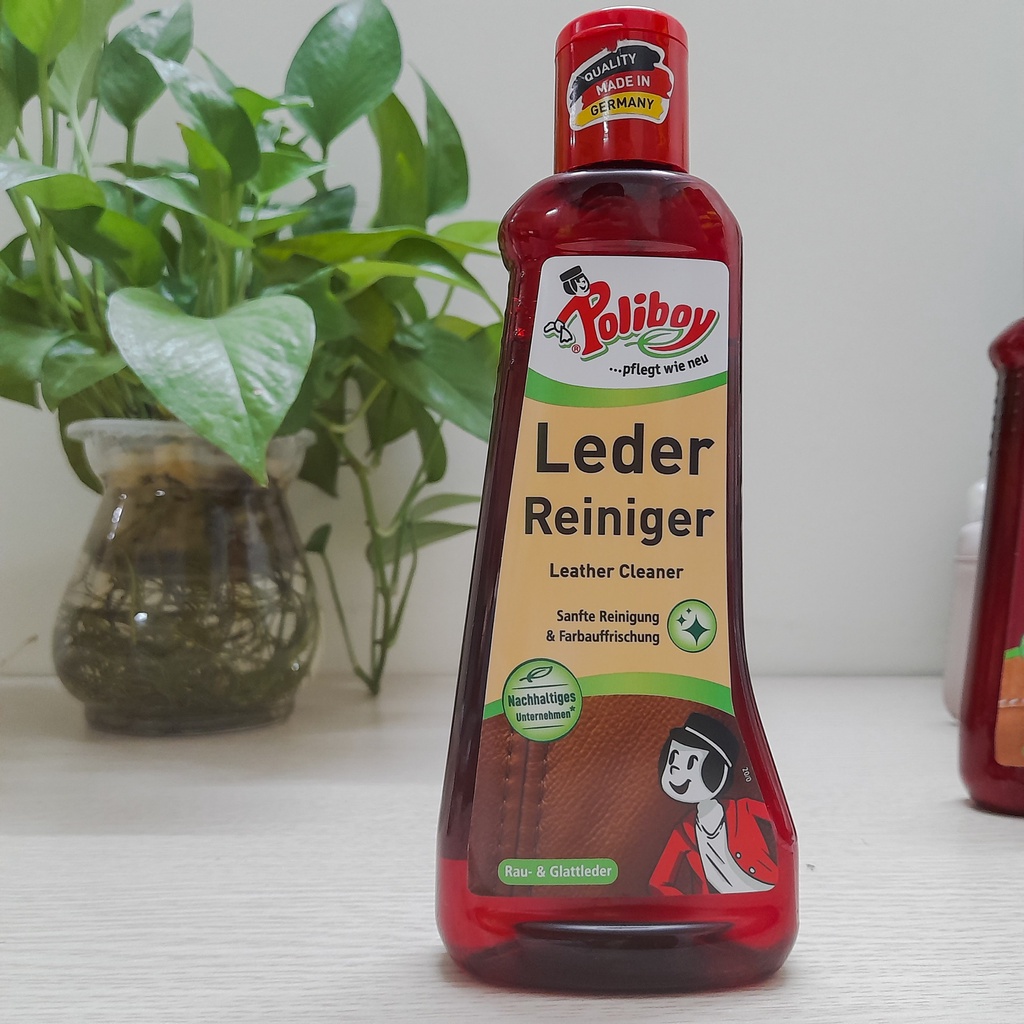 Làm Sạch Đồ Da Poliboy Vệ Sinh Giày Da, Túi Da, Làm Mới Ghế Da Ô Tô, Sofa Da 200ml Tomlige Kèm Quà Tặng