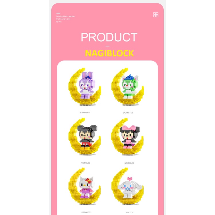 Bộ lắp ráp mô hình nhân vật hoạt hình cho bé BRICKS