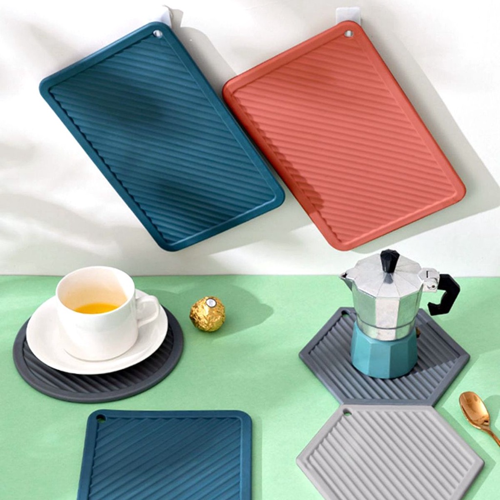 Epoch Tấm Lót Bàn Ăn Hình Vuông / Tròn / Chữ Nhật / Hình Lục Giác Nhiều Màu Chống Trượt Hiện Đại