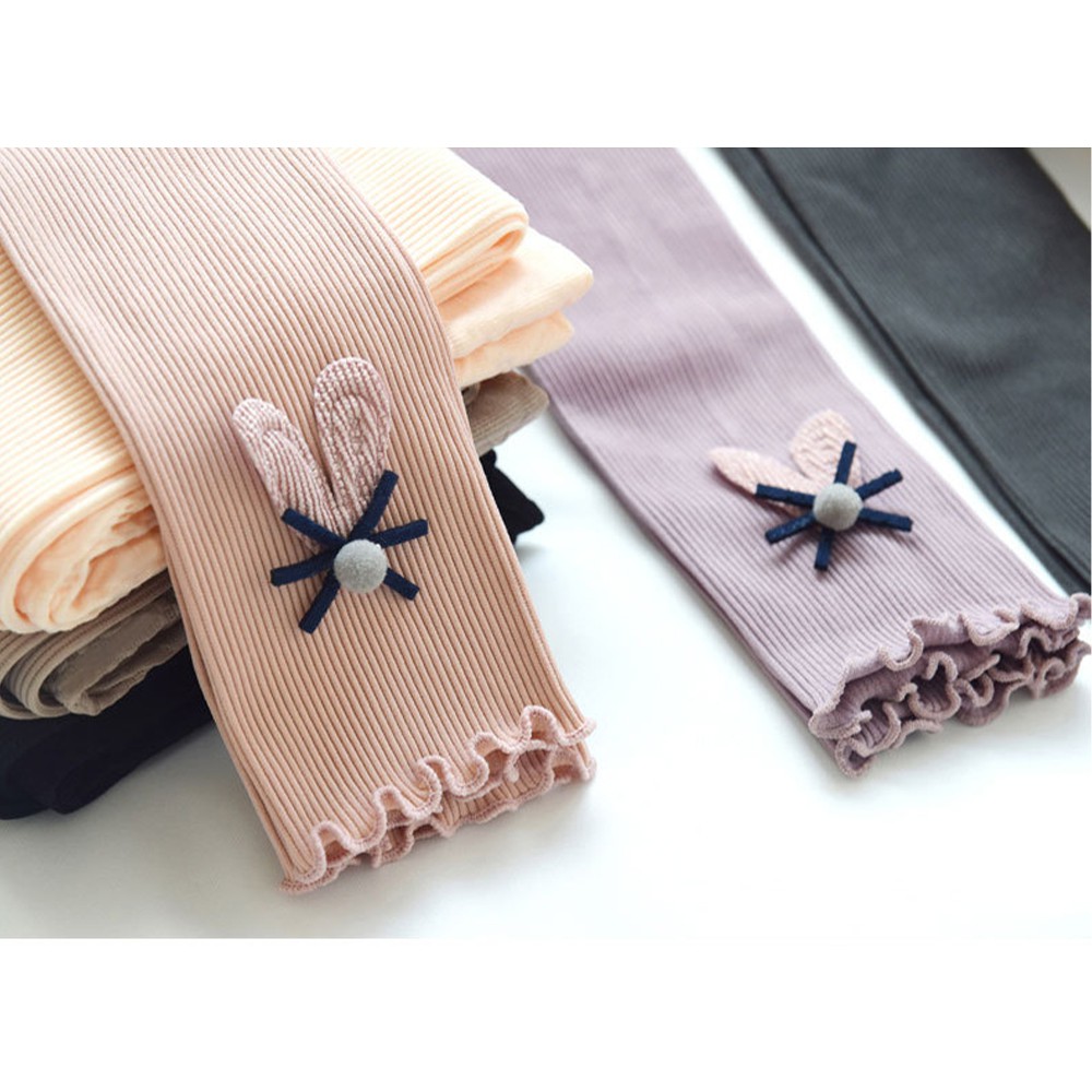 Quần Legging Co Giãn Họa Tiết Hoạt Hình Phong Cách Hàn Quốc Cho Bé Gái