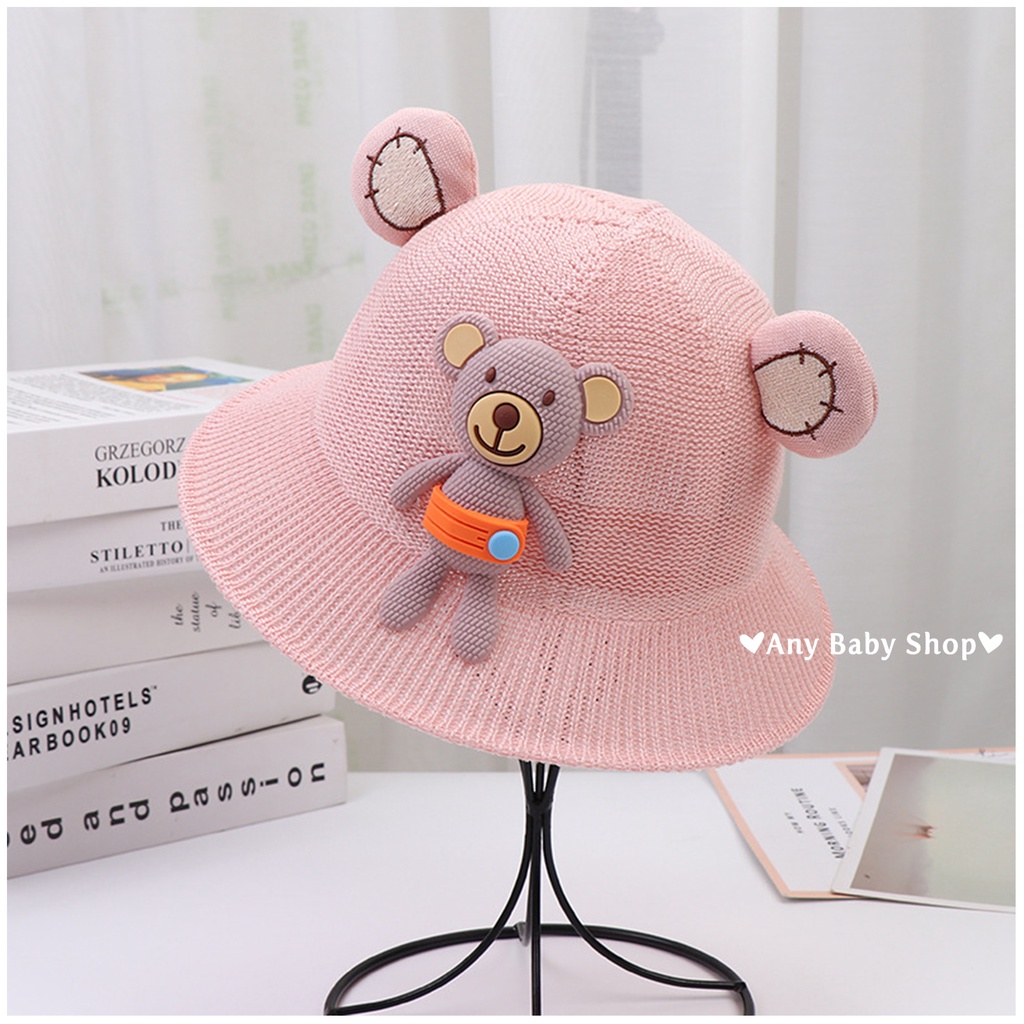 Nón rộng vành cho bé trai bé gái siêu xinh hình gấu cute nhiều màu xinh yêu(hàng có sẵn) ❣❣