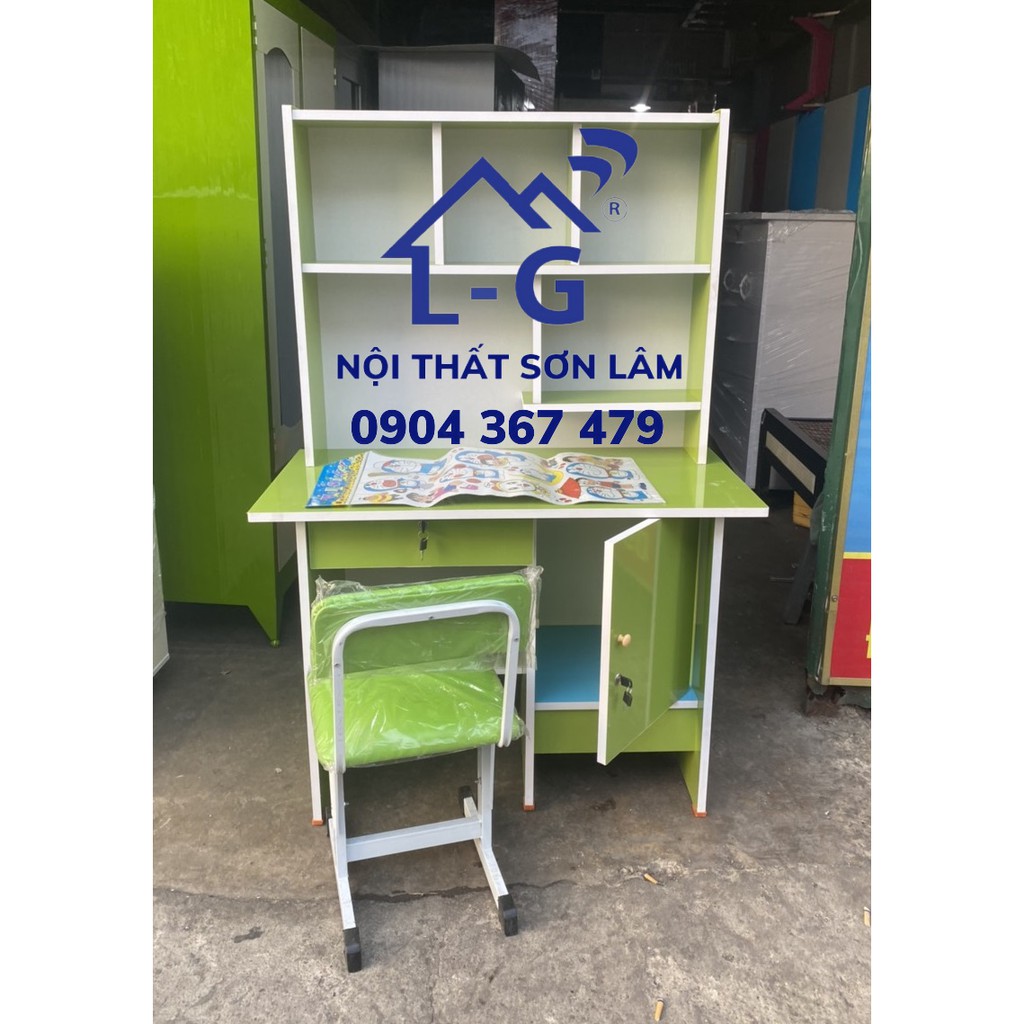 Bàn học sinh cho bé giá rẻ màu xanh lá - bàn học 1m, 1m2 - freeship