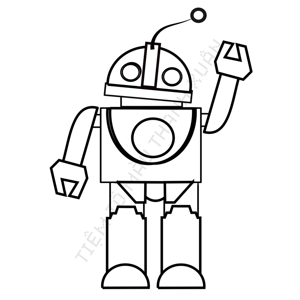 Set 30 Tờ Tranh Tô Màu Hình Robot Cho Bé Tô Màu Sáp, Màu Chì - Tiệm Tô Màu Thanh Xuân