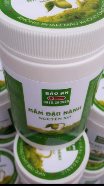 Mầm đậu nành nguyên xơ nhà làm 1kg = 2 hộp như hình