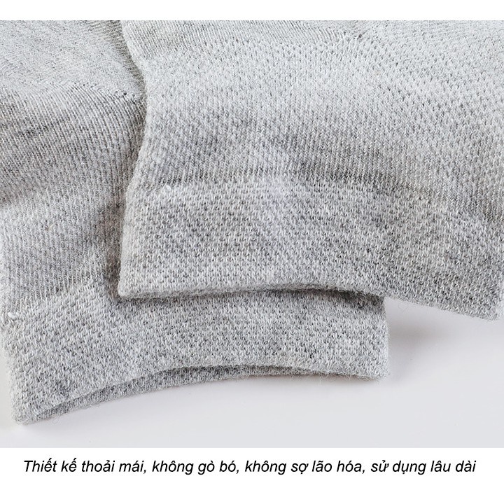Tất cổ ngắn trơn nam 4 màu chất cotton đẹp thoáng mát