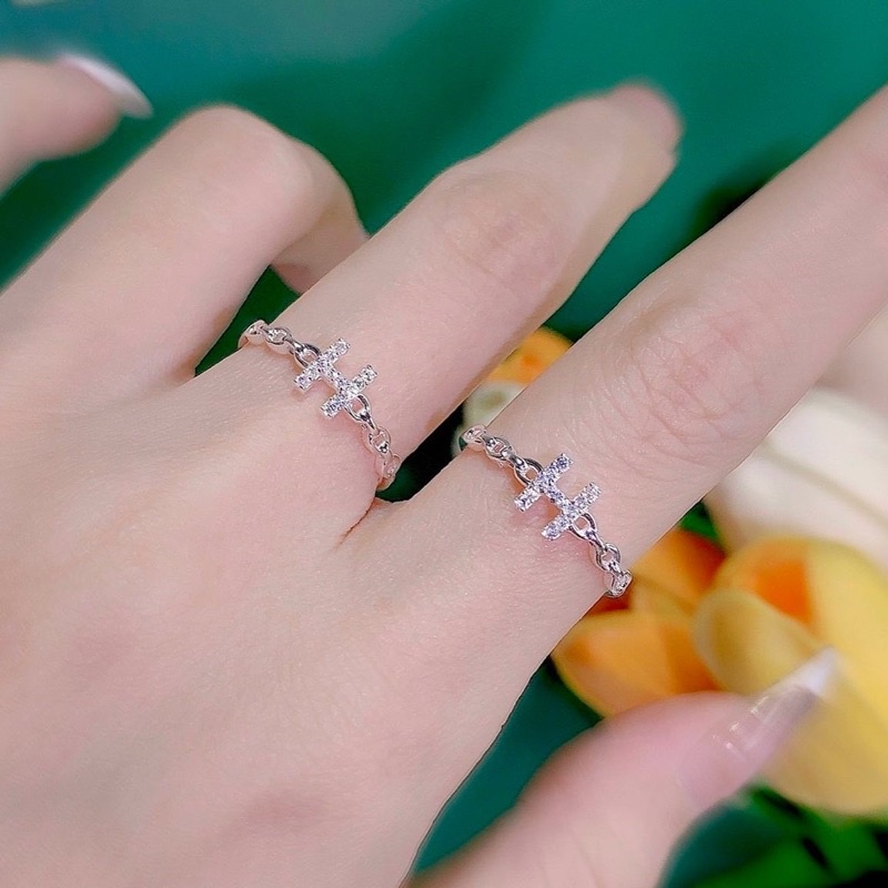 NHẪN BẠC chữ H