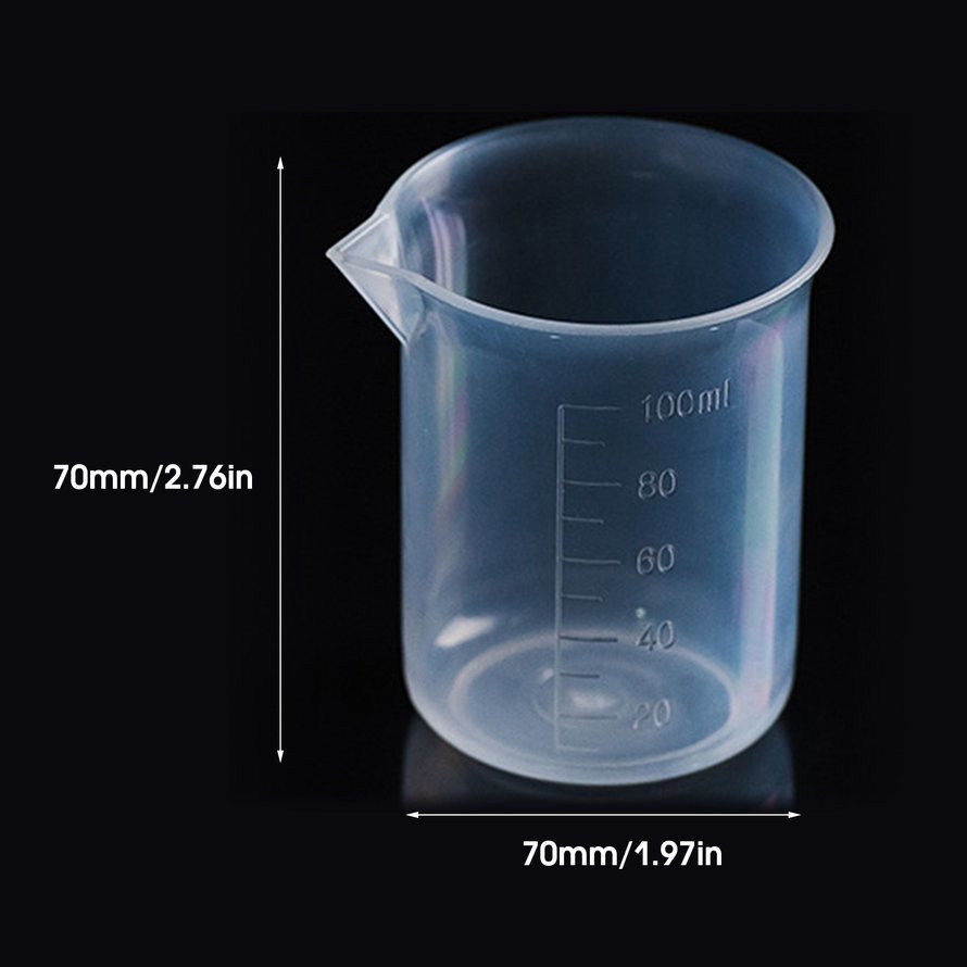 Quy mô cốc trong suốt 100ML Dụng cụ đo cốc bằng nhựa để làm bánh