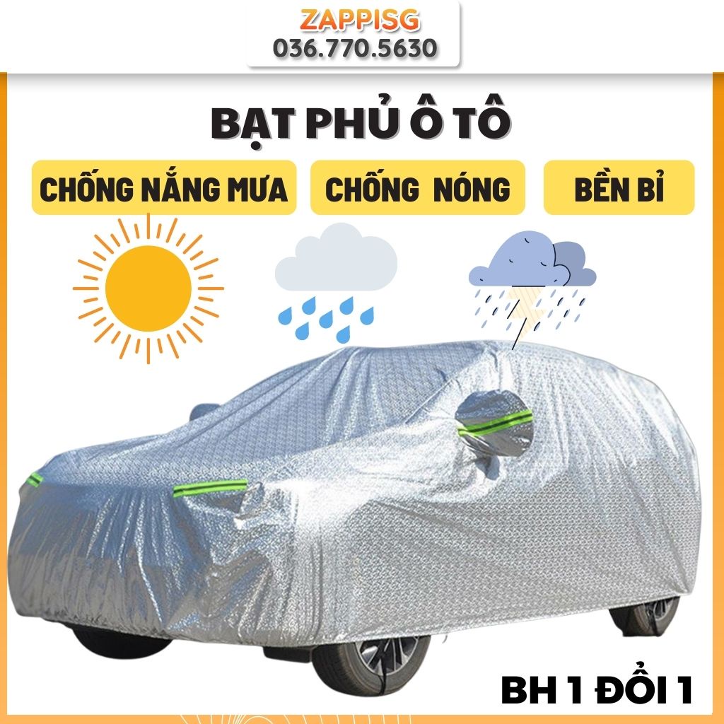 Bạt phủ xe ô tô cao cấp cho xe Vios, Xe 5 chỗ -  bạt phủ xe hơi chống bụi, chống mưa, chống xước - bảo vệ toàn diện