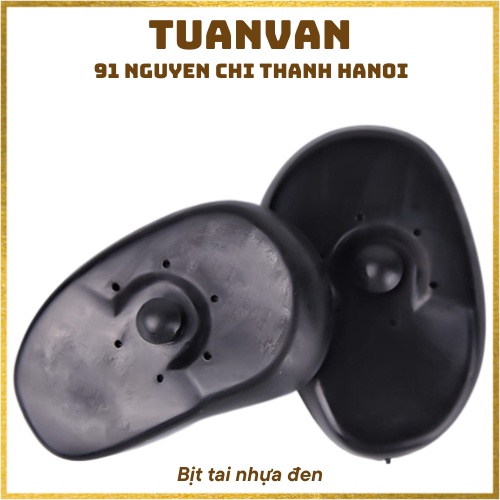 Bịt tai nhựa đen sử dụng nhiều lần (1 đôi)