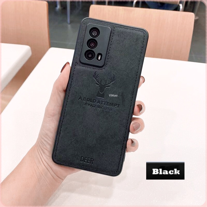 Casing Vivo V2027 V2029 V2026 V2032 V2043 1901 1902 1903 1904 1906 1907 1920 Phone Case 1814 Y1S 1820 1811 1816 1817 1807 1810 Vintage Fabric Deer Cloth Protective Soft Back Cover