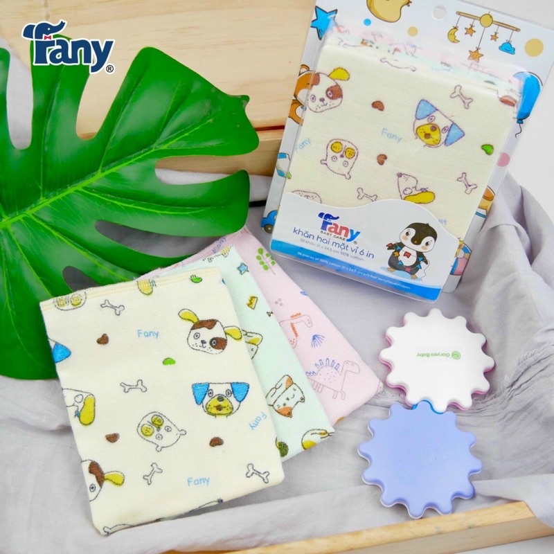 KHĂN SỮA FANY 2 MẶT 100% COTTON