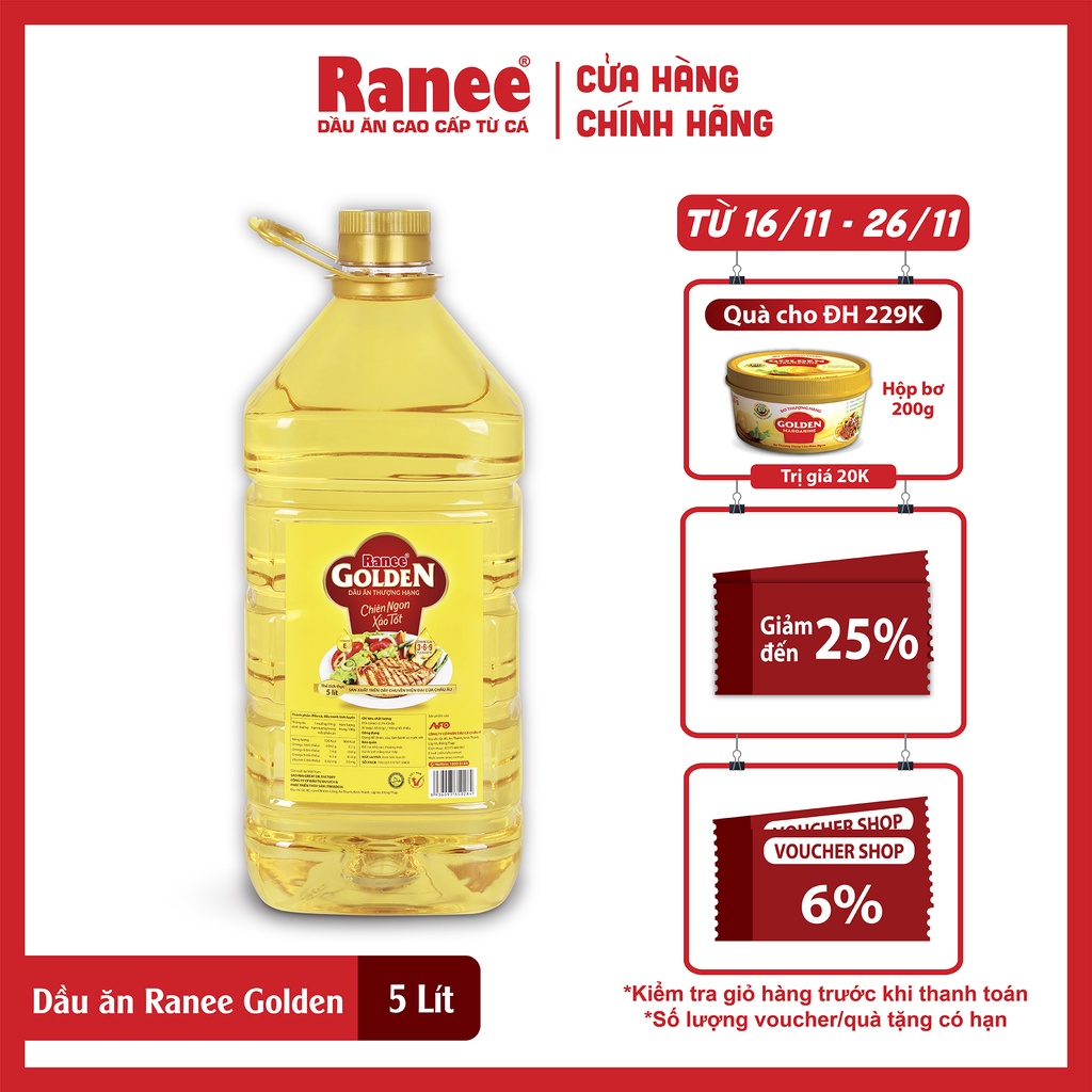 Dầu ăn thượng hạng Ranee Golden 5 lít