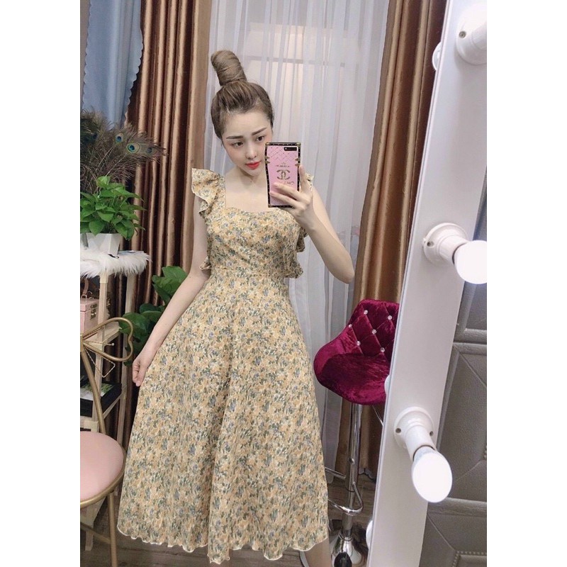 Đầm Maxi Cánh Tiên Hoa Nhí Đan Lưng Hình Thật | BigBuy360 - bigbuy360.vn