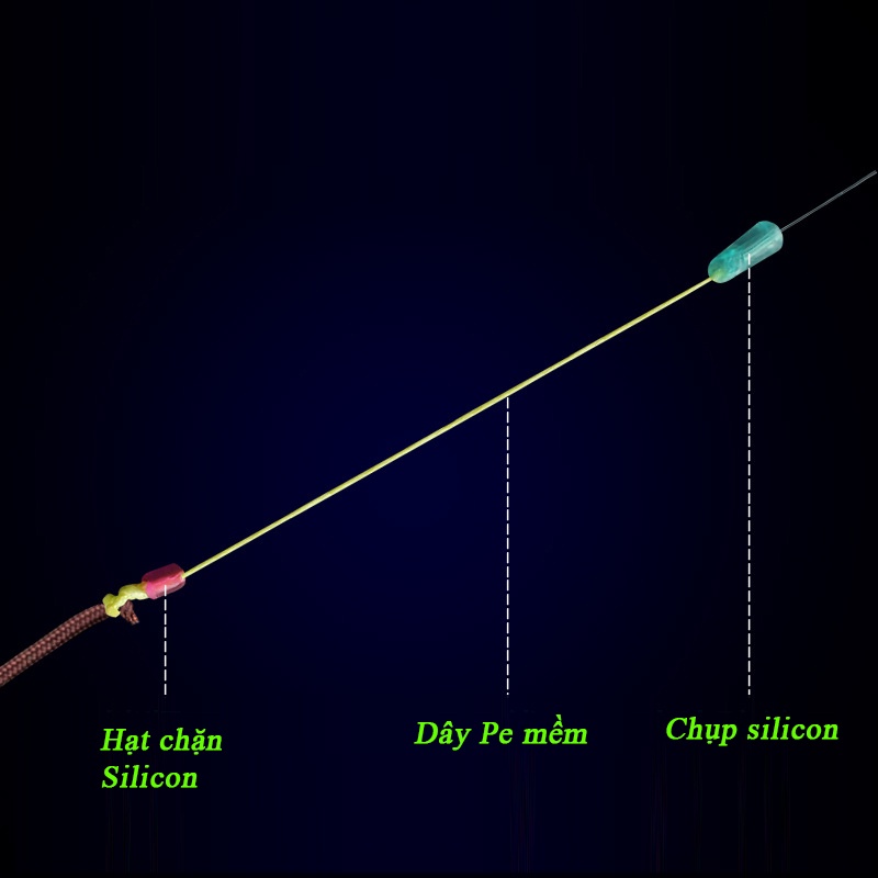 Set 5 Dây Pe nối đầu cần câu đơn câu đài - chống nổ trục - AA51