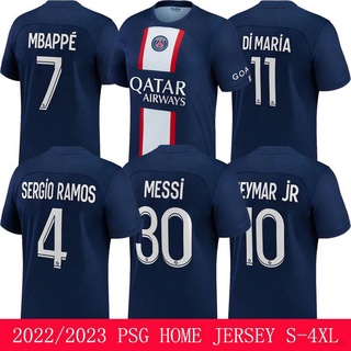 Áo Thun Thể Thao Bóng Đá Đội Nhà Paris Saint-Germain PSG Mbappe Neymar Maria Messi Ramos 2022-2023