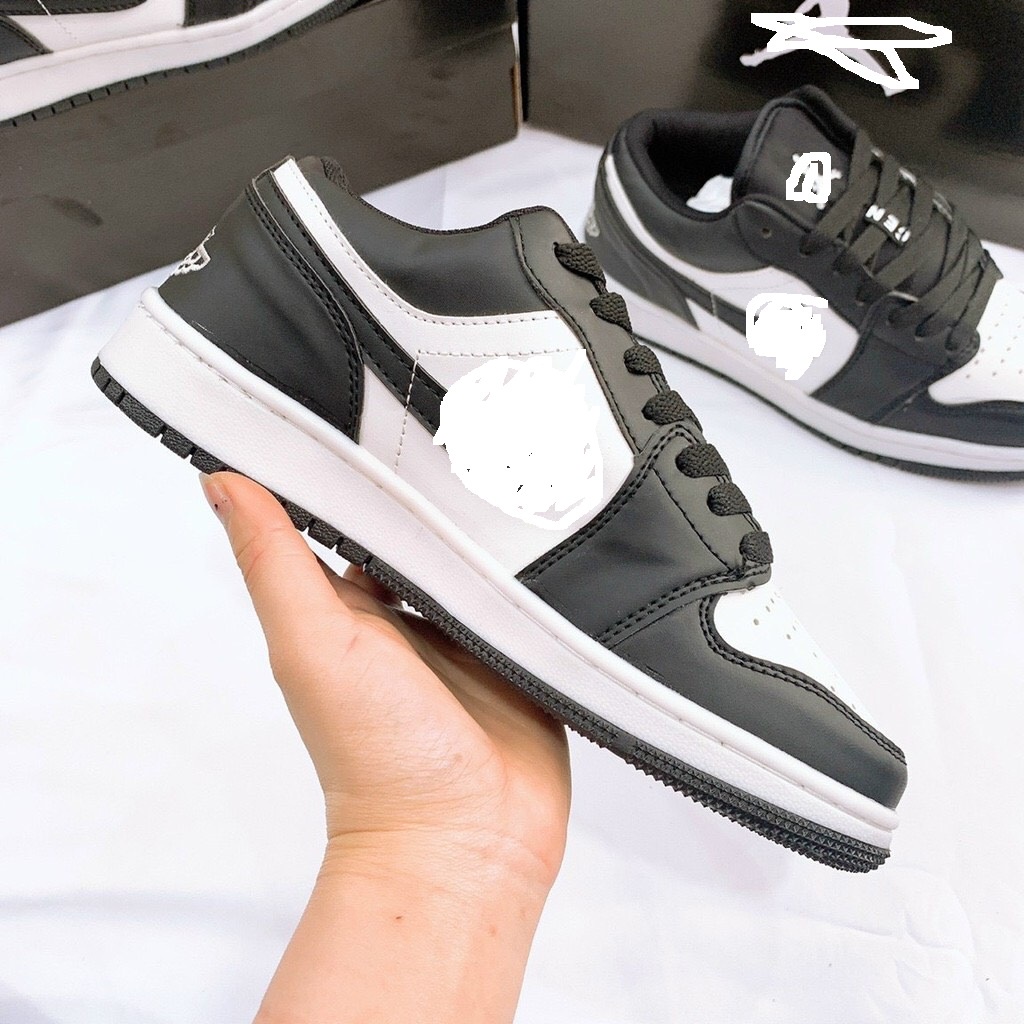 Giày thể thao, giày sneaker giày jodan đen trắng cổ thấp hàng chuẩn full box