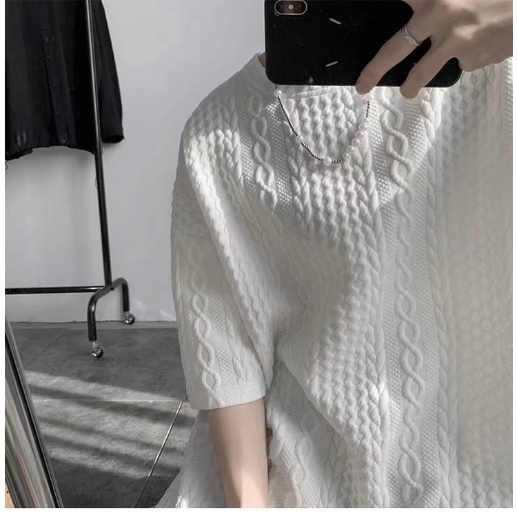 Áo Thun Ngắn Tay Phong Cách Retro Đường Phố Hong Kong Cho Nam