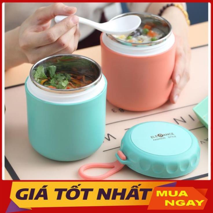 [TUYỂN SỈ ⚡] Bình Ủ Cháo Giữ Nhiệt ELEFANCE Có Quai Dung Tích 430ml