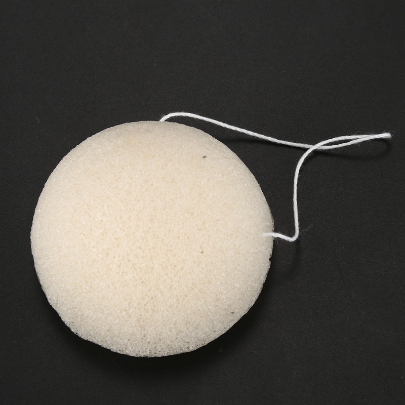 Miếng bọt biển làm sạch konjac tự nhiên trên khuôn mặt - Màu trắng