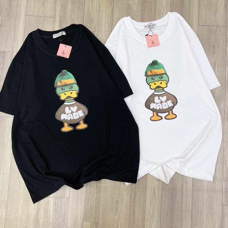 Áo Thun Nam Nữ Unisex Áo Phông vải cotton thoáng mát cổ tròn bigsize XXL 2XL in hình Vịt đội mũ len Xanh LV - shop.lucas