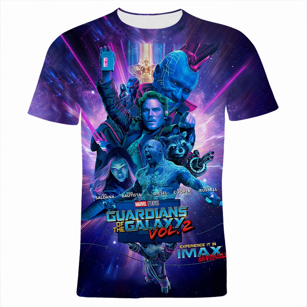 Áo Thun Tay Ngắn In Hình Phim Guardians of the Galaxy 3D Dành Cho Nam Nữ