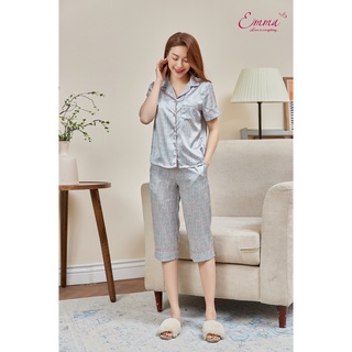Đồ Bộ Mặc Nhà Emma Pyjama Lụa Mèo EHLLU.22.16.02