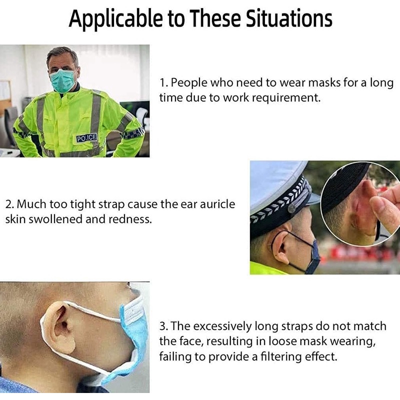 Dây Đeo Khẩu Trang Bằng Silicone Chống Trượt Giảm Đau Tai