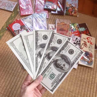 Bao lì xì 100 đô la, set 10 cái