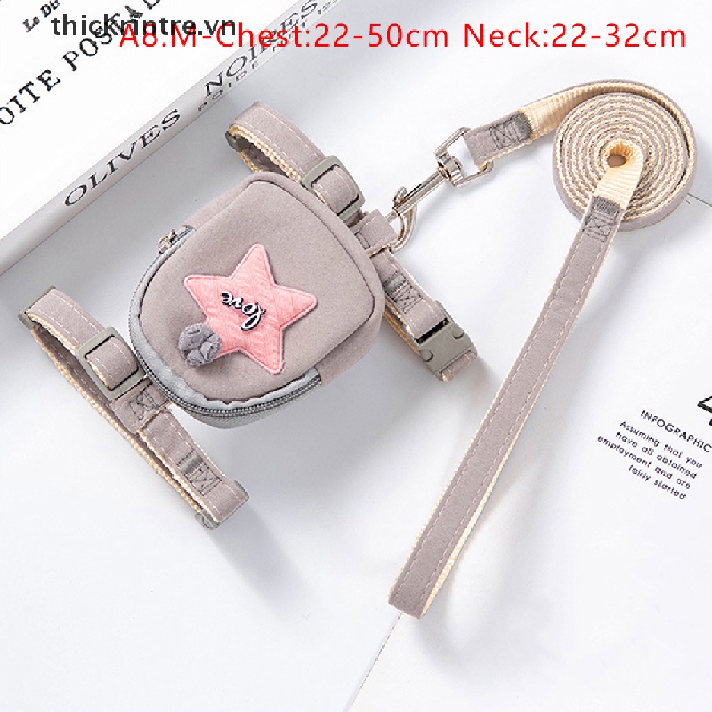 Bộ Dây Dắt Thú Cưng Đi Dạo Kèm Dây Dắt Tiện Dụng