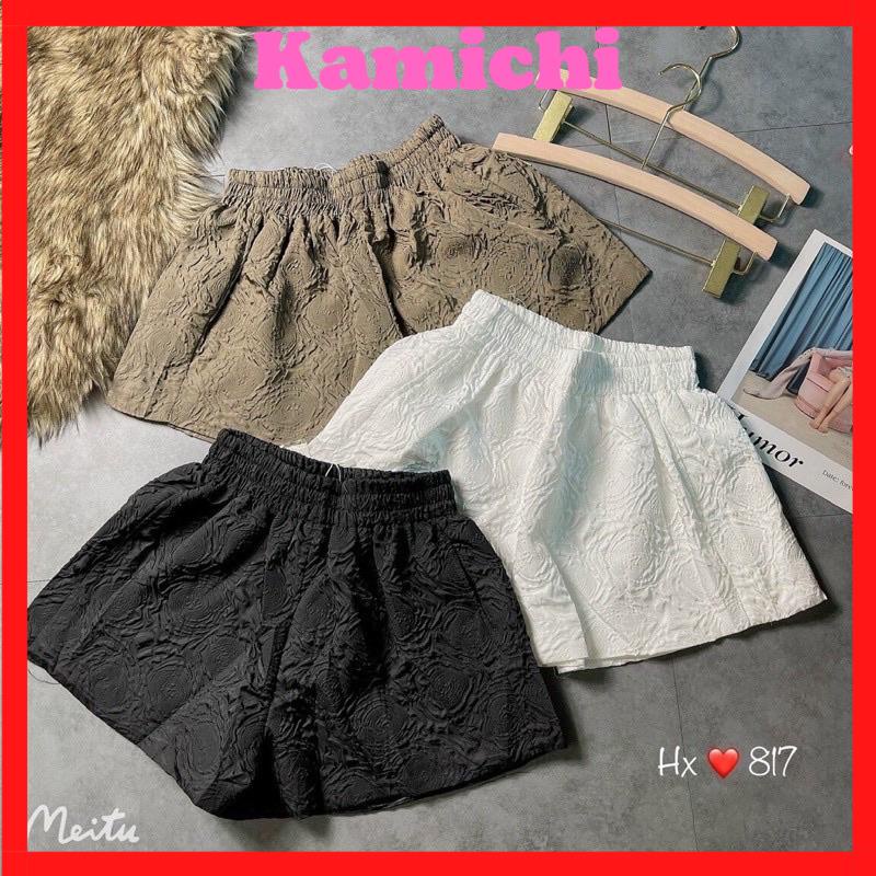 Quần Short Nữ Dập nổi 3D xốp phồng hàng đẹp xinh xắn m866,Quần đùi xốp KAMICHI siêu hot cá tính thoáng mát