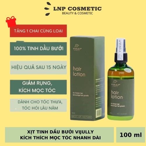 Xịt tinh dầu bưởi VIJULLY kích thích mọc tóc nhanh, tinh dầu bưởi tự nhiên mua 1 tặng 1