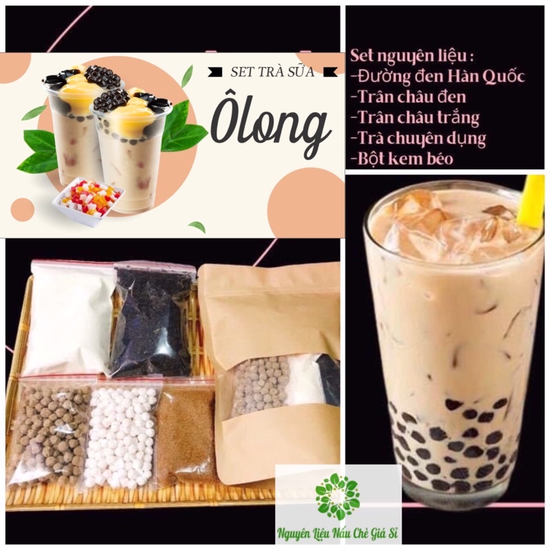 Set Nguyên Liệu Pha Trà Sữa Phúc Long, Thái Xanh, Đường Đen, 500g tặng Khô Bò Miếng, khô bò sợi,khô mực khô gà lá chanh