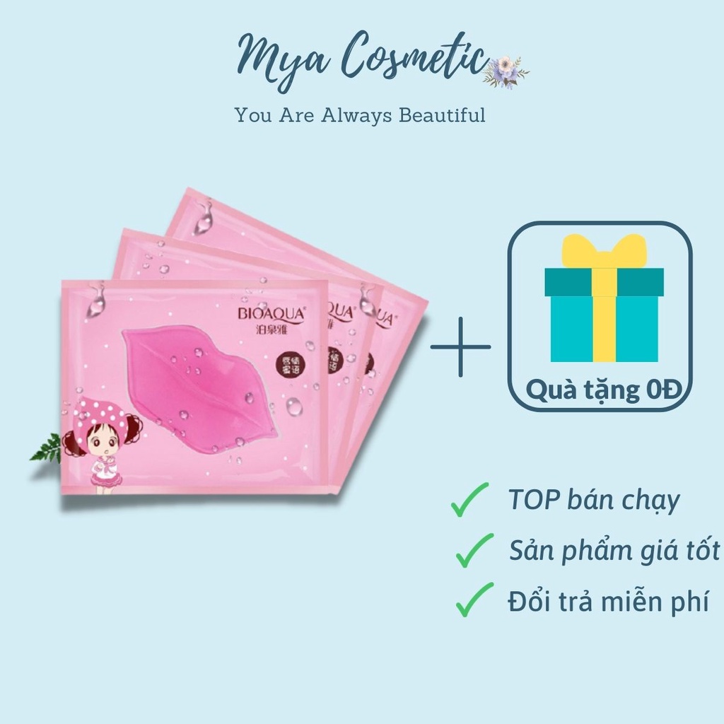 Mặt nạ môi bioaqua - mask giấy ngủ dưỡng môi cấp ẩm 8gr Mya Cosmetic