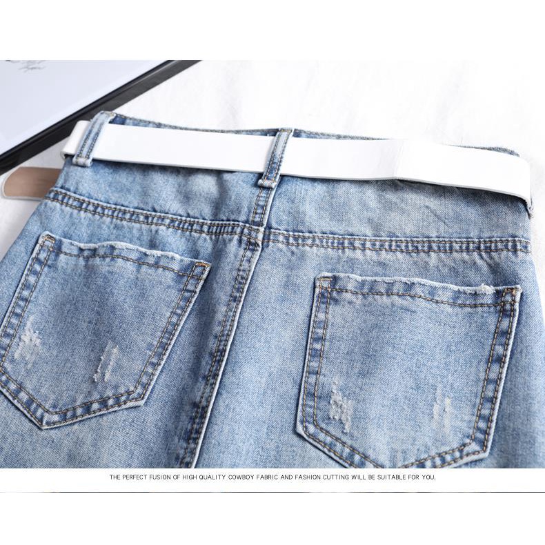 Chân váy jean Dáng Chữ A Dài Qua Gối Lưng Cao Màu Sắc Tươi Sáng Phong Cách Hàn Quốc N339 2022