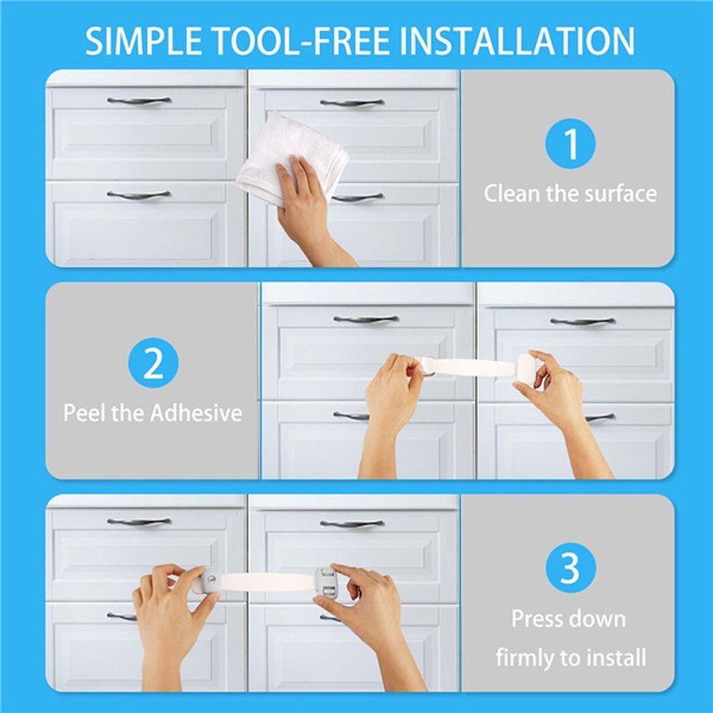 Dụng Cụ Khóa Cửa Tủ Ngăn Kéo Bảo Vệ An Toàn Cho Bé