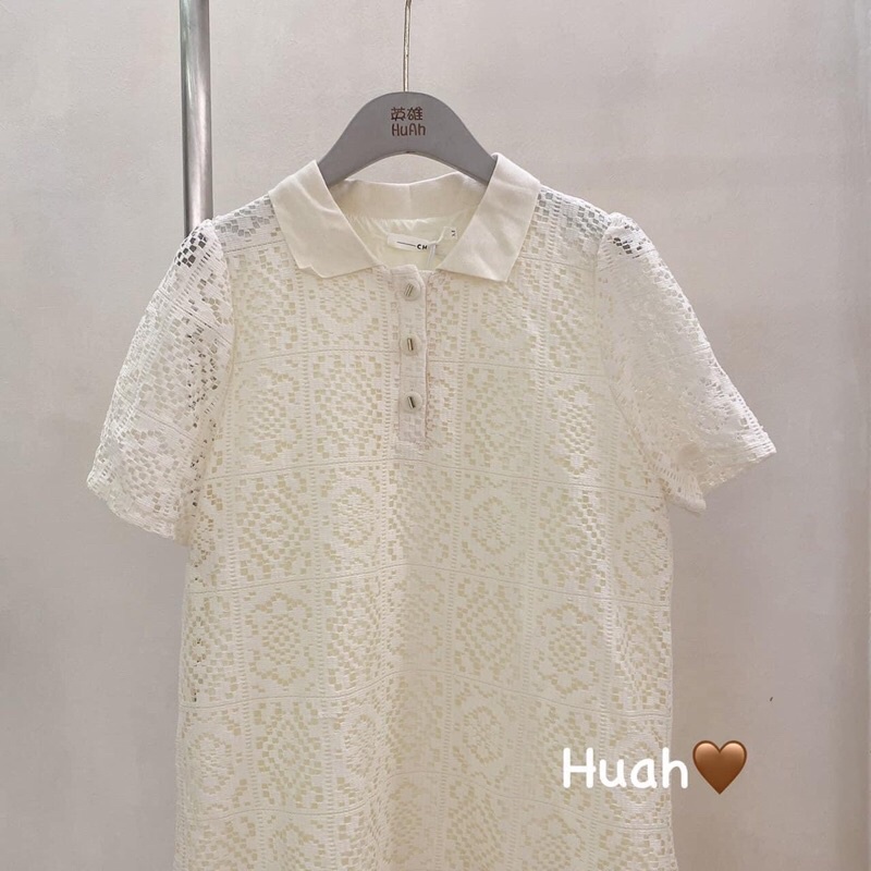 Váy xuông be ren 2 lớp