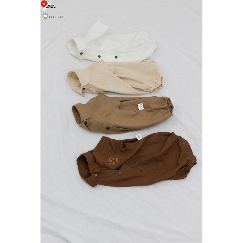 Bodysuit linen cổ đức basic cho bé từ 5 đến 13kg BABYWANT