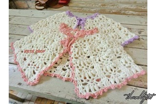 áo choàng len cho bé gái handmade