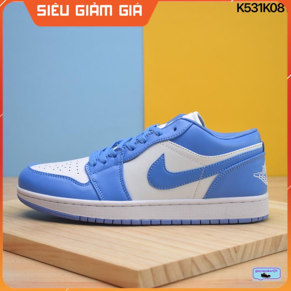 ( Ảnh thật + Giá giảm cực sốc) Giày thể thao AIR Jordan 1 Low UNC (W) cổ thấp siêu đẹp dành cho nam và nữ