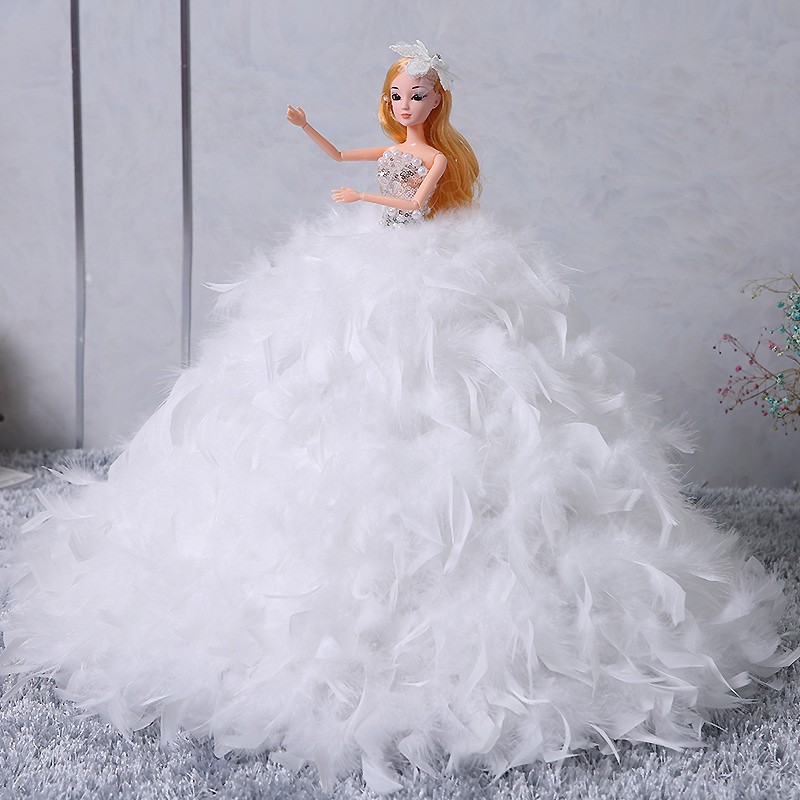 Đầm cưới cô dâu xinh xắn cho búp bê Barbie