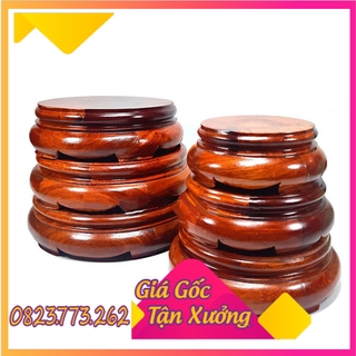 Kỷ tròn gỗ hương ghép, đế bát hương, đôn gỗ hương tròn đủ size