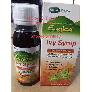 Siro ho eugica ivy syrup - chiết xuất cao lá thường xuân giảm ho long đờm cho trẻ từ 2 tuổi
