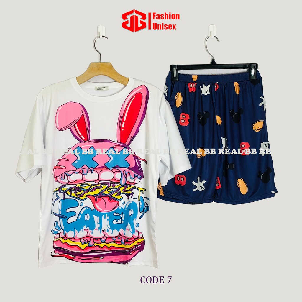 ĐỒ BỘ ĐÙI Nữ Mặc Nhà - (Nhiều Mẫu) VIOLET MICKY From Rộng Unisex  - BB REAL