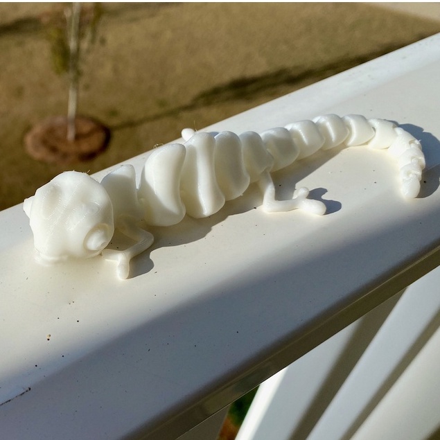 Tắc kè 3D linh hoạt, mô hình 3D, đồ chơi giảm stress, đồ chơi giải trí, trang trí bàn, bể nuôi bò sát - IN3D.INDINI