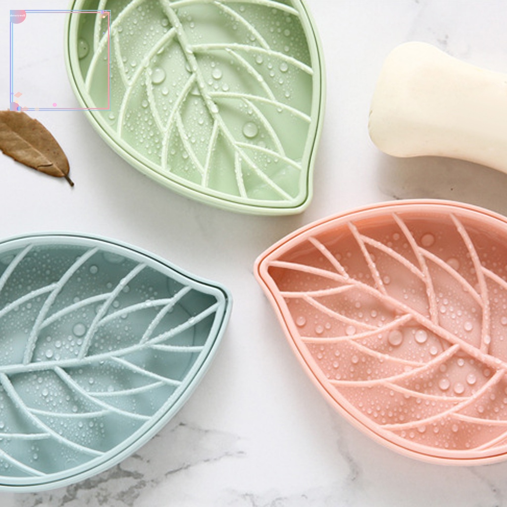 Bộ 2 Khay Đựng Xà Phòng Hình Chiếc Lá Chống Trượt Độ Bền Cao