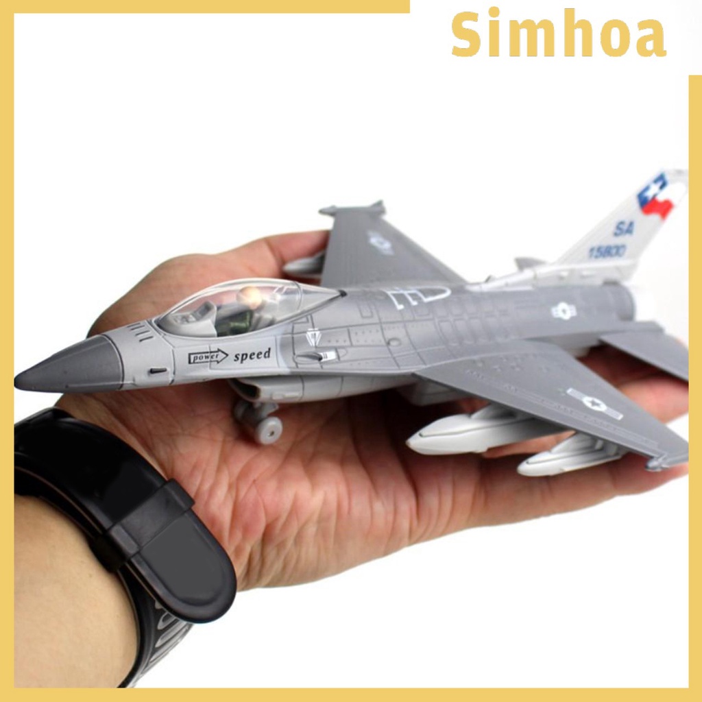 Mô Hình Máy Bay Chiến Đấu F-16 Bằng Hợp Kim Tỉ Lệ 1: 100 Kèm Giá Đỡ
